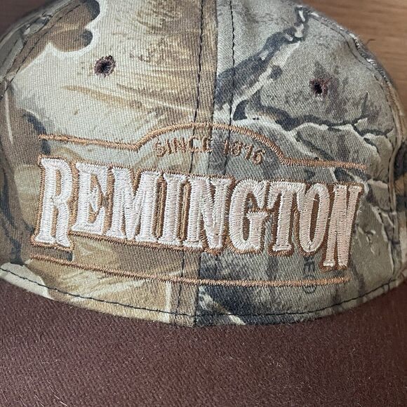 Vintage Remington Camouflage Hunting Adjustable Strapback Hat Cap Rare - Picture 2 of 11
